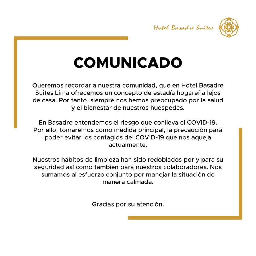 Hotel Basadre Suites Lima Exteriör bild